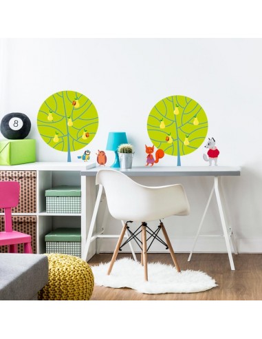 Stickers Forêt,Sticker forêt: Poirier et poires Stickers Forêt,Sticker forêt: Poirier et poires