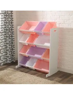 Bibliothèques & Casiers,Meuble avec Bacs de rangement pastels