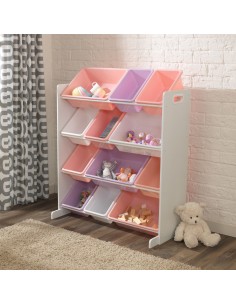 Bibliothèques & Casiers,Meuble avec Bacs de rangement pastels 2