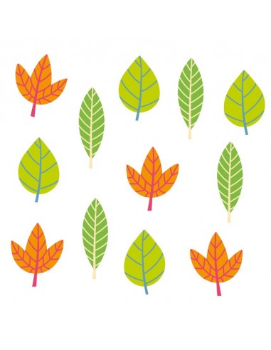 Stickers Forêt,Sticker forêt: frise feuilles