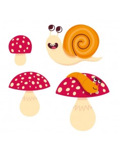 Stickers Forêt,Sticker forêt: Escargot