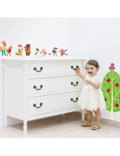 Stickers Forêt,Sticker forêt: Frise Personnages Forêt 2