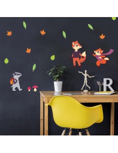 Stickers Forêt,Sticker forêt: frise feuilles 2