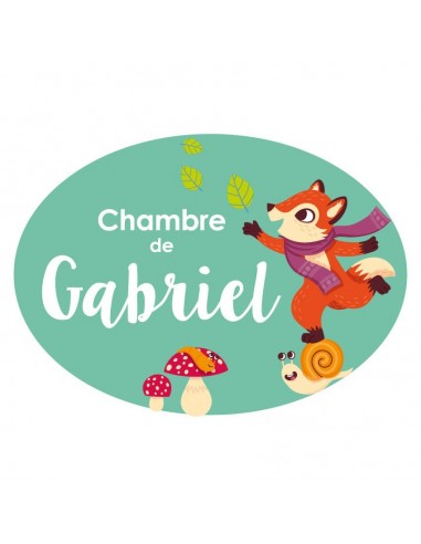 Plaque De Porte Enfant Prenom Personnalisable Renard