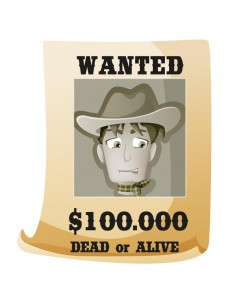 Stickers Indiens & Cowboys,Sticker Cowboys: Wanted