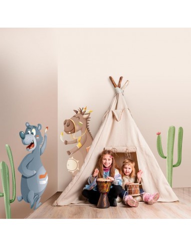 Stickers Indiens & Cowboys,Sticker Indiens: l'Ours Danseur Stickers Indiens & Cowboys,Sticker Indiens: l'Ours Danseur