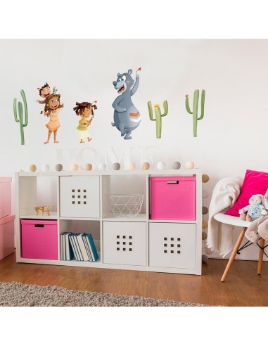 Stickers Indiens & Cowboys,Sticker Indiens: Indienne et son Stickers Indiens & Cowboys,Sticker Indiens: Indienne et son