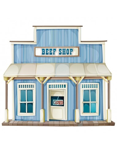Stickers Indiens & Cowboys,Sticker Cowboys: Beef Shop