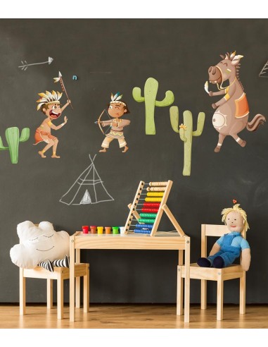 Stickers Indiens & Cowboys,Sticker Indien qui Danse Stickers Indiens & Cowboys,Sticker Indien qui Danse