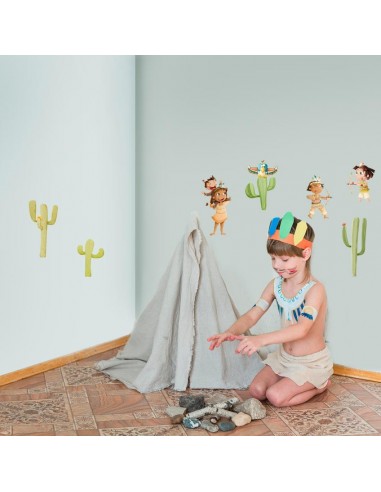 Stickers Indiens & Cowboys,Sticker Indiens: Frise des Indiens Stickers Indiens & Cowboys,Sticker Indiens: Frise des Indiens