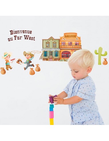 Stickers Indiens & Cowboys,Sticker Frise du Far West Stickers Indiens & Cowboys,Sticker Frise du Far West