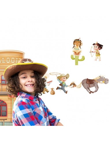 Stickers Indiens & Cowboys,Frise Western: Cowboys et Indiens Stickers Indiens & Cowboys,Frise Western: Cowboys et Indiens