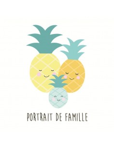 Tableaux Décoratifs,Tableau Portrait de Famille Ananas