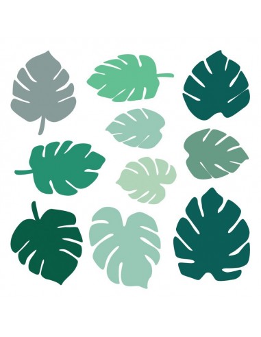 Stickers Frise,Sticker Jungle: Frise Feuilles Monstera