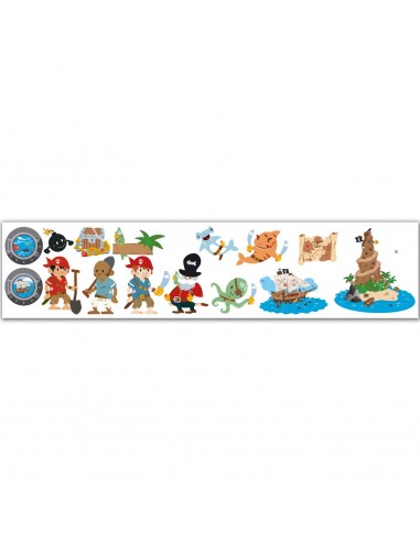 Stickers Pirates,Petite Frise de Stickers Pirates