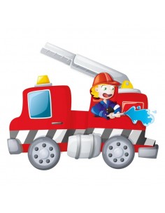 Stickers Pompier,Sticker Camion & son Soldat du Feu 2