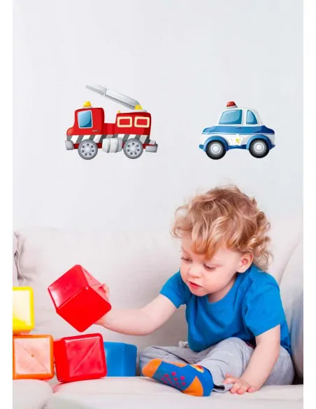 Stickers Police,Stickers Transports: Voiture de Police Gyrophare