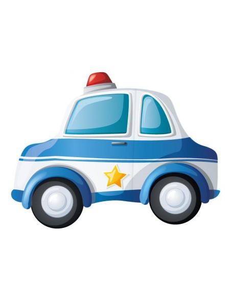 Stickers Police,Stickers Transports: Voiture de Police Gyrophare