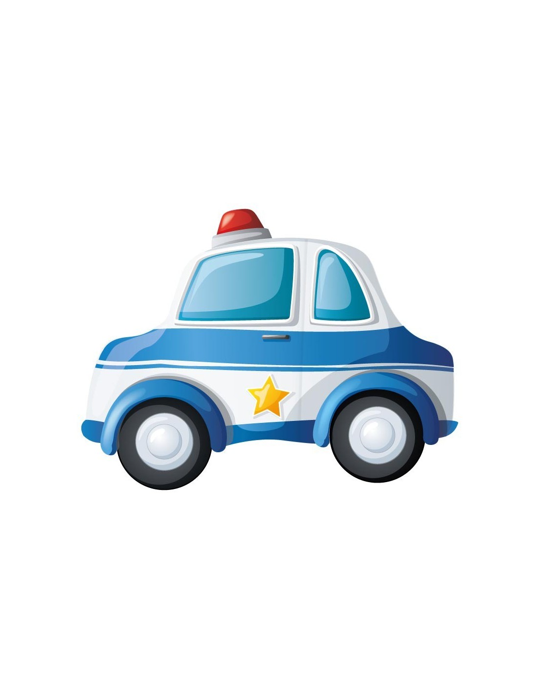 Stickers Transports: Voiture de Police Gyrophare