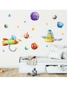 Stickers Espace,Sticker vaisseau extraterrestre 2