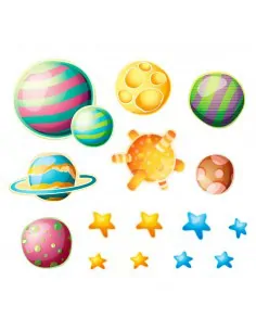 Stickers Espace,Sticker enfant étoiles et planètes