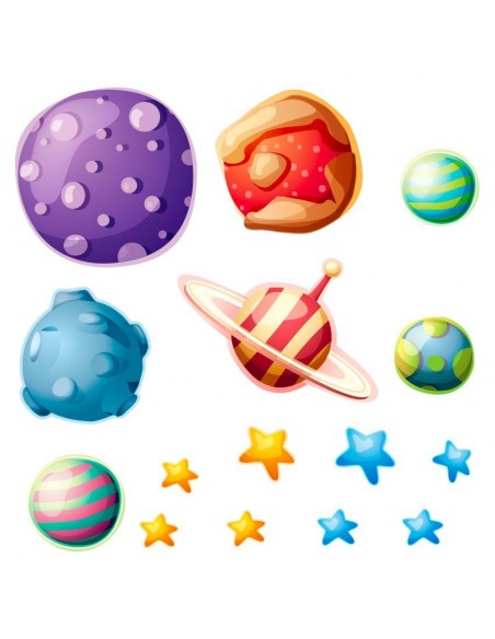 Stickers Espace,Stickers planètes du système solaire