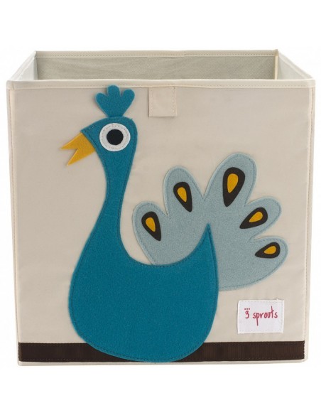 Boîtes & Paniers de rangement,Cube de Rangement Paon
