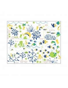 Stickers de la Mer,Stickers Planche Ultra Géante de la Mer Bleu