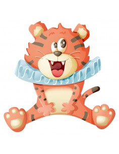 Stickers Cirque,Sticker Cirque: Tigre Sourire
