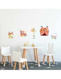 Stickers Cirque,Sticker Cirque: Lion & Souris 2