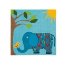 tapis éléphant bleu